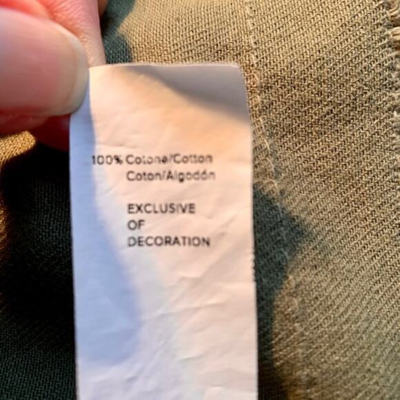 SUBDUED Army Green Raw Edge Long Sleeve Jacket | XS - Picture 4 of 5